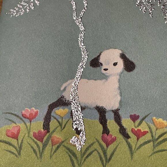 Vtg Rust Craft Easter Greeting Card Daughter Glitter - Picture 4 of 12